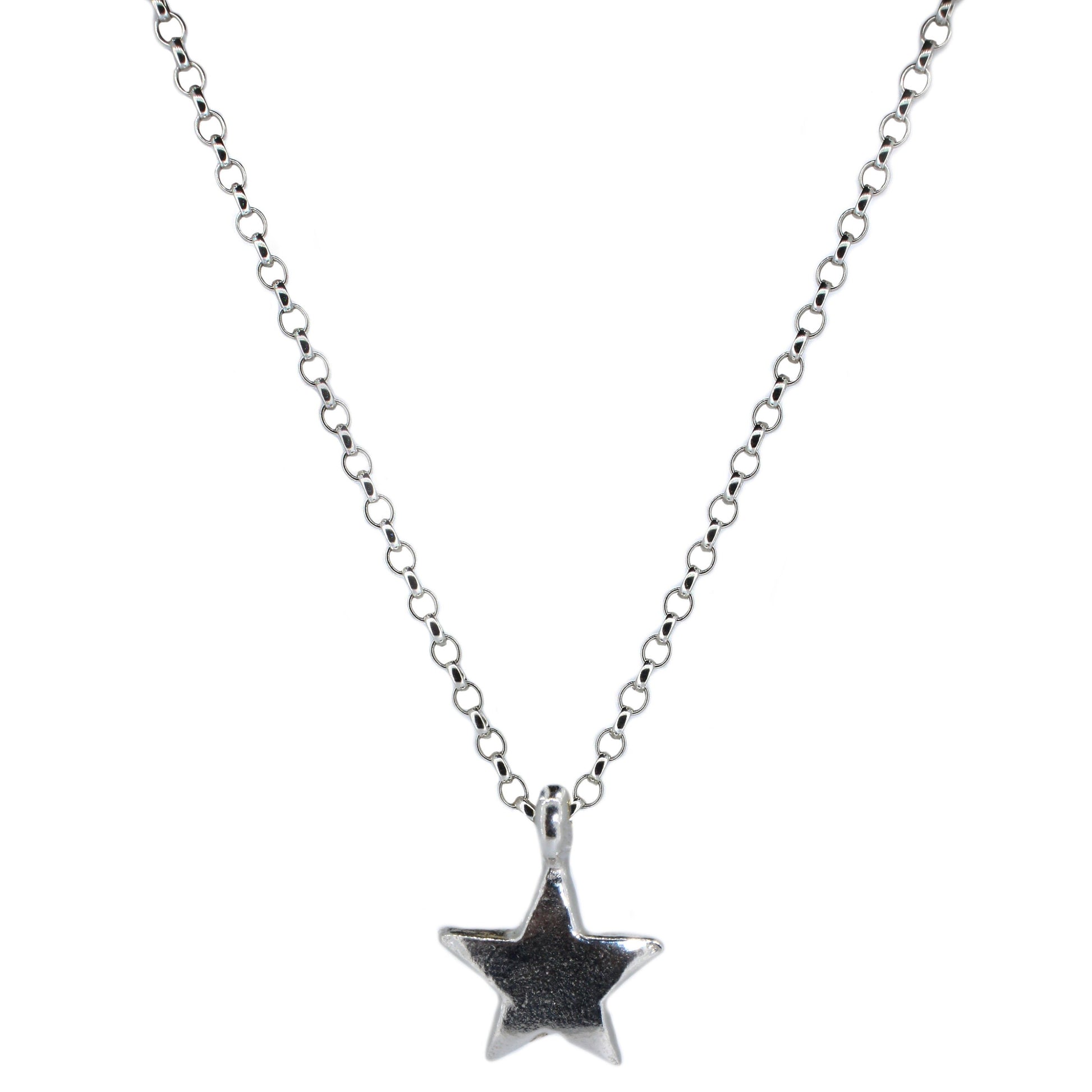 Lucky Charm Star Necklace in Sterling Silver