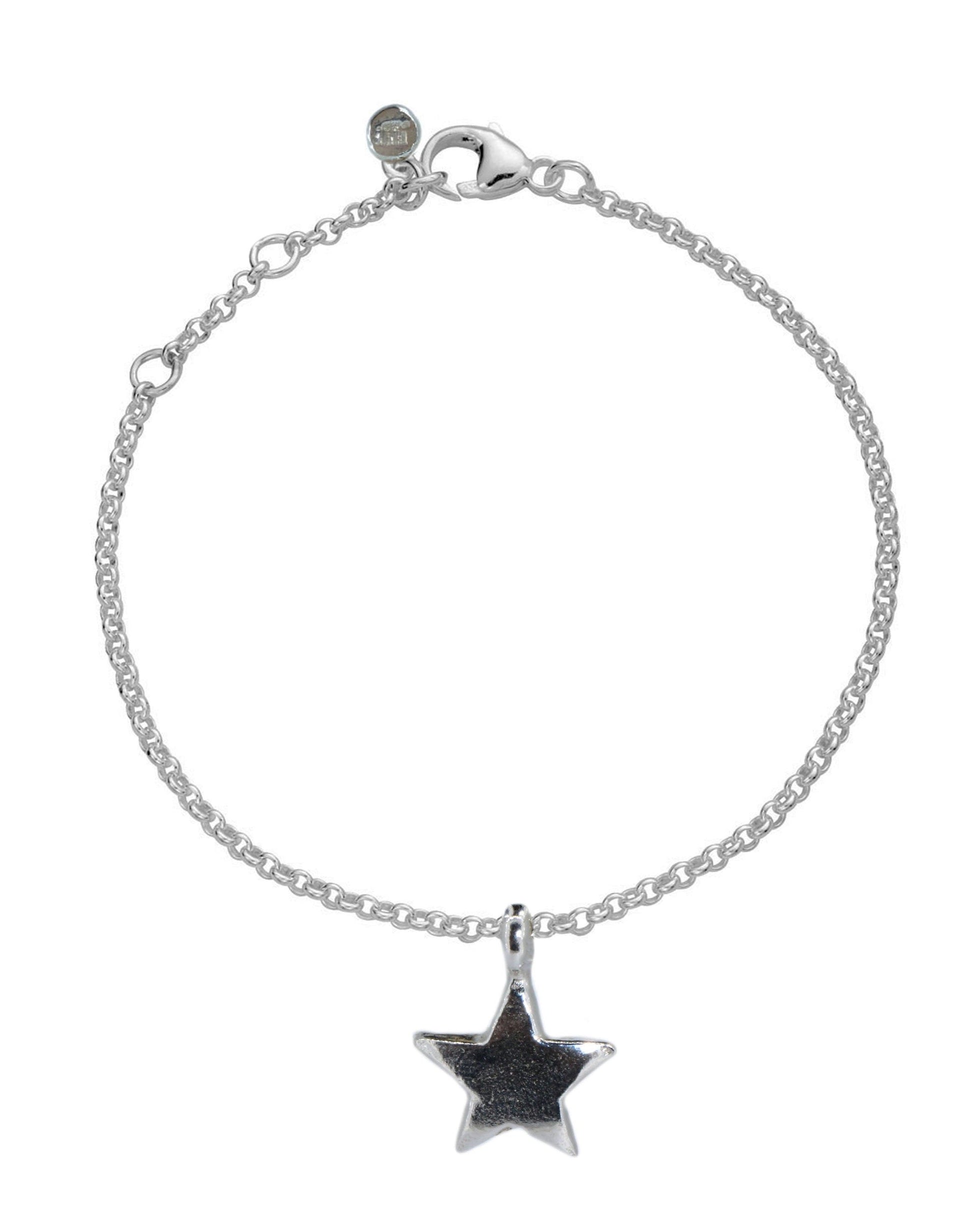 Star Charm Chain Bracelet in Sterling Silver