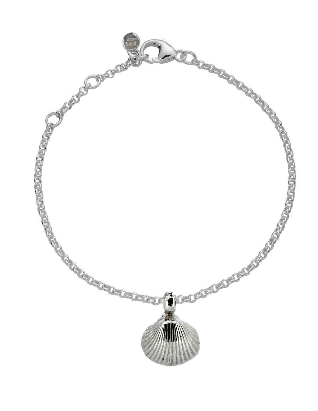 Recycled Silver Shell Chain Bracelet