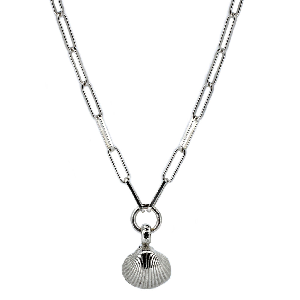 Sterling Silver Shell Trace Chain Necklace