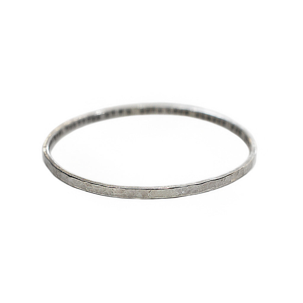 Textured Sterling Silver Full Bangle