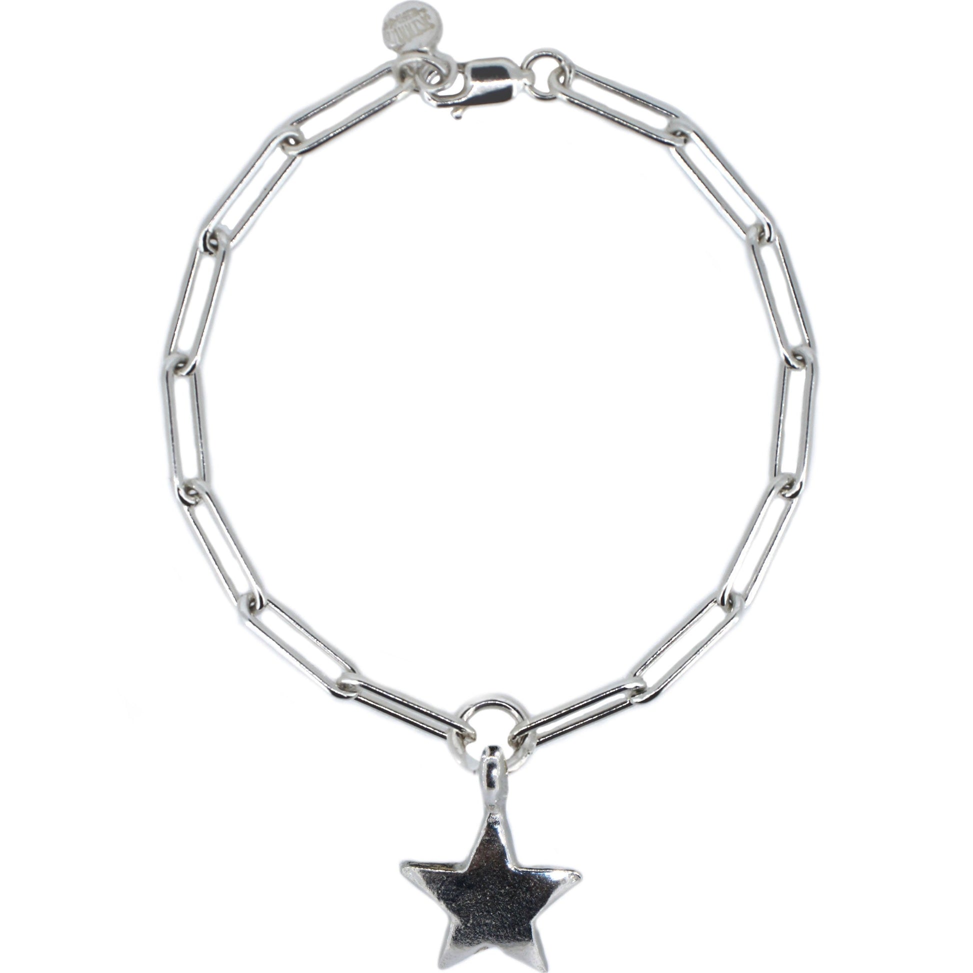 Star Trace Sterling Silver Chain Bracelet
