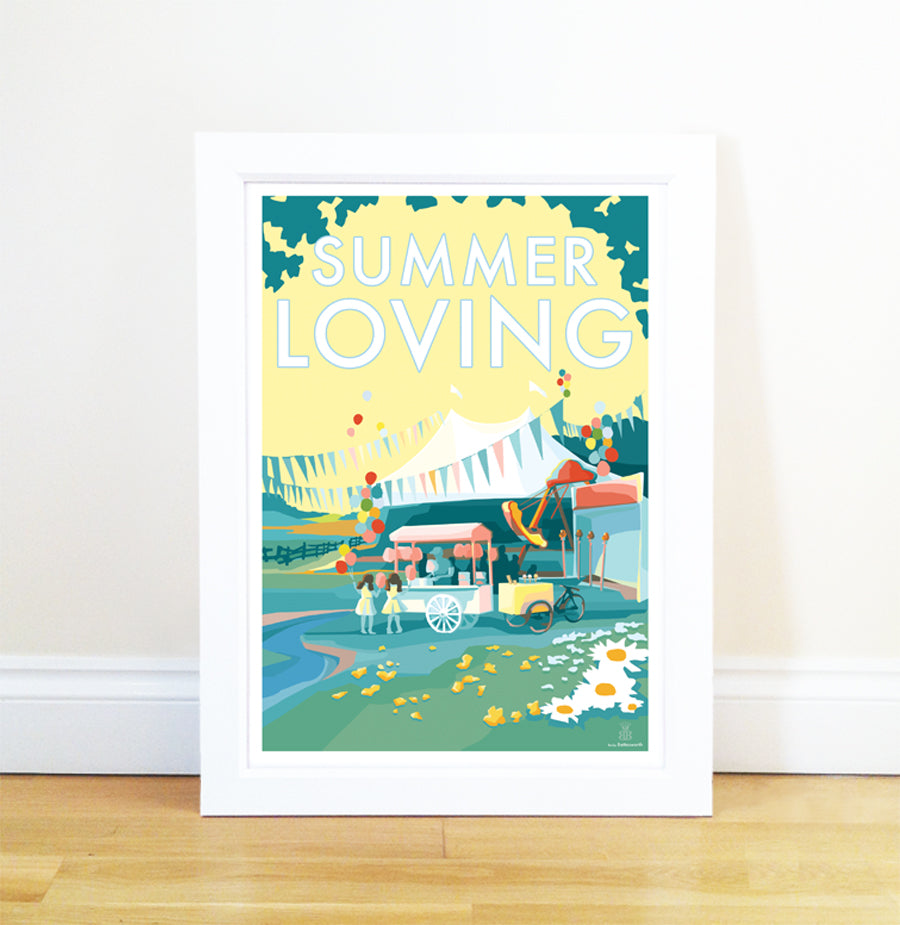Summer Loving Vintage Seaside Print