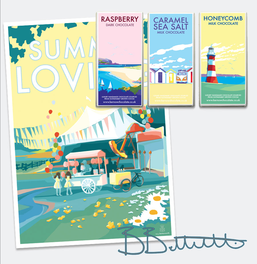 Summer Loving Vintage Seaside Print