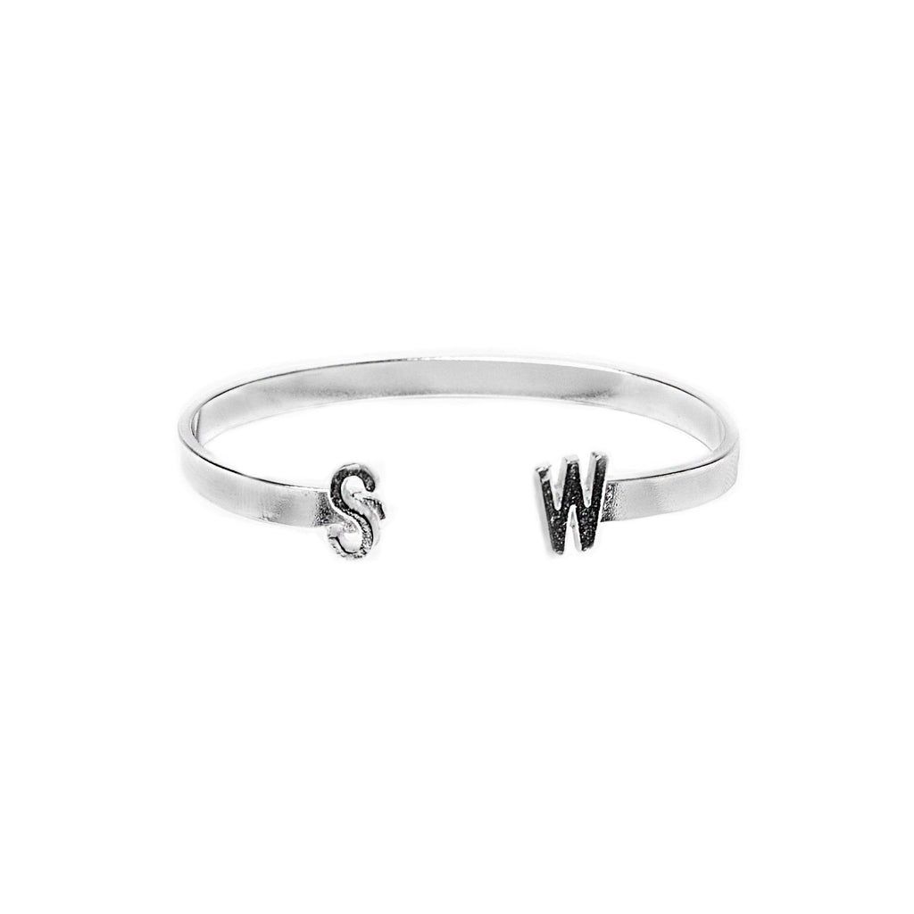 Personalised Initial Cuff Bangle