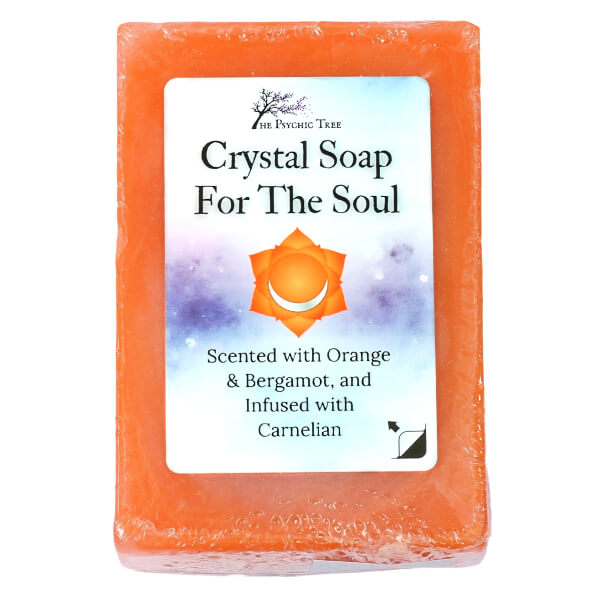 Sacral Chakra Crystal Soap Bar with Carnelian