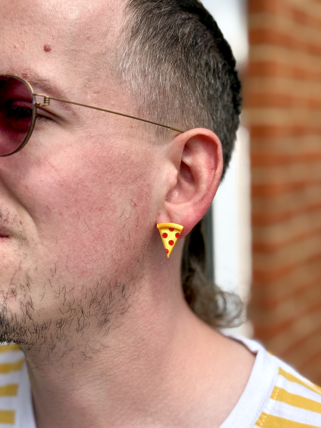Pepperoni Pizza Stud Earrings