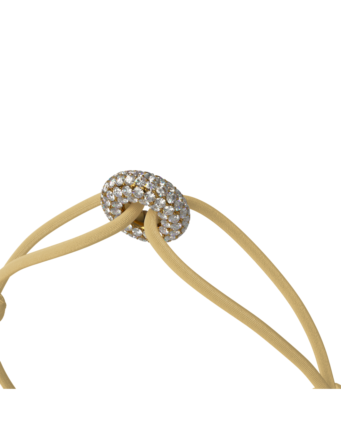 Mini Golden Soho Pave Cord Bracelet