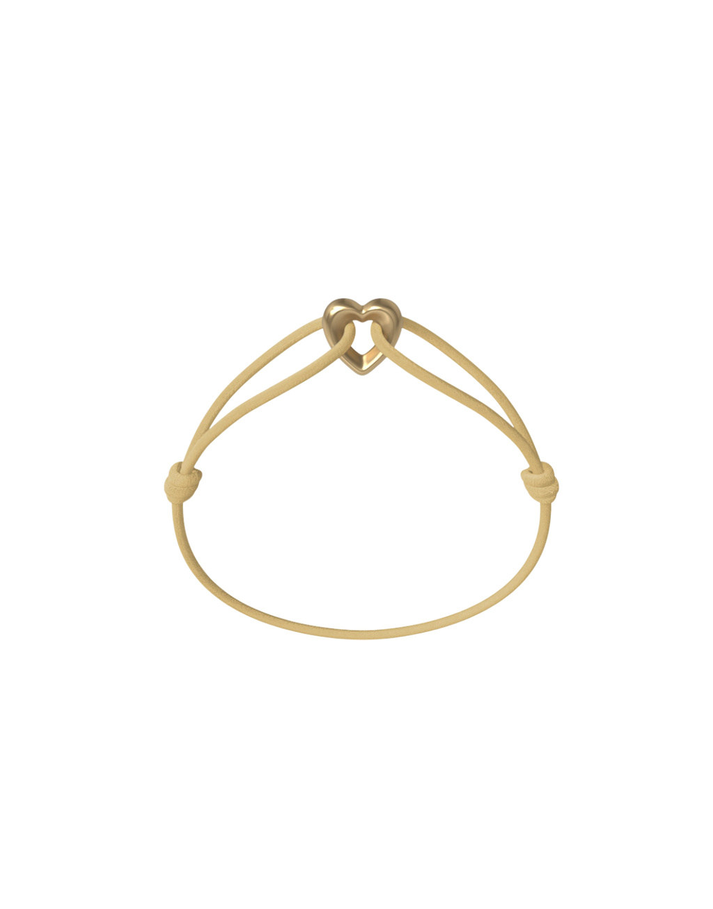 Golden Heart Cord Bracelet