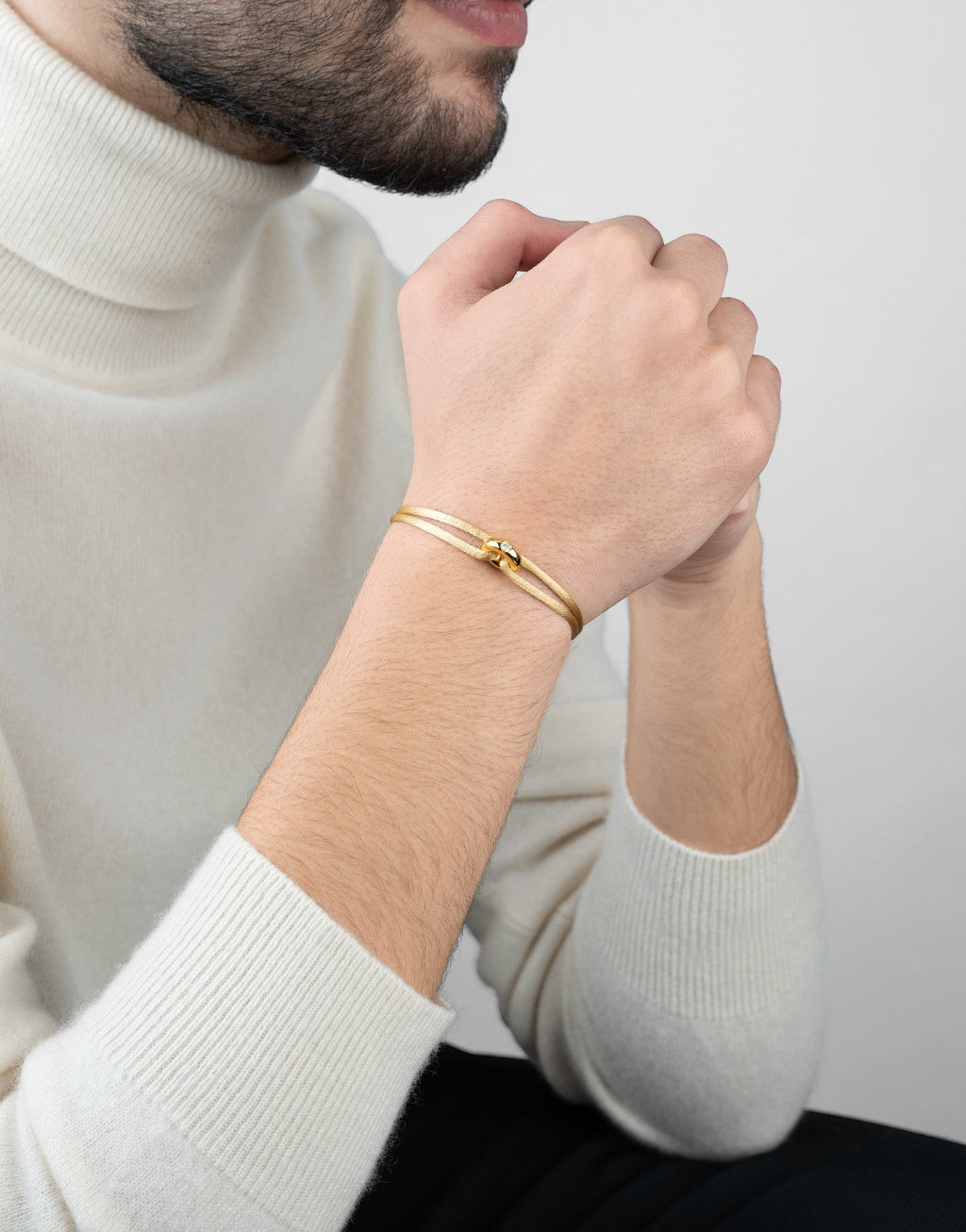 Golden Diamond Cord Bracelet