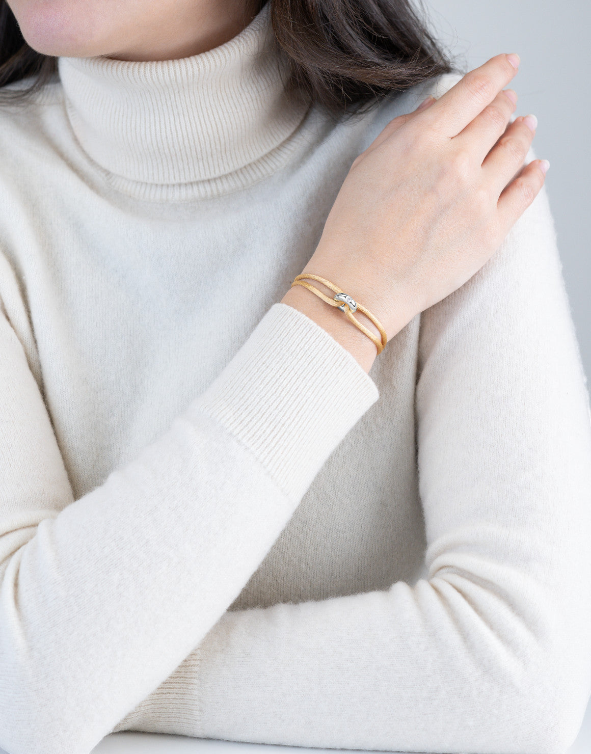 Silver Soho Diamond Cord Bracelet