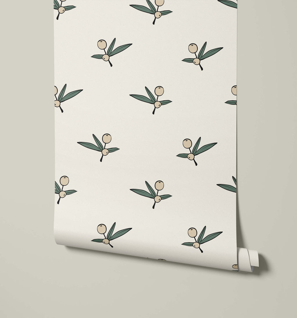 Santorini Greek Inspired Wallpaper