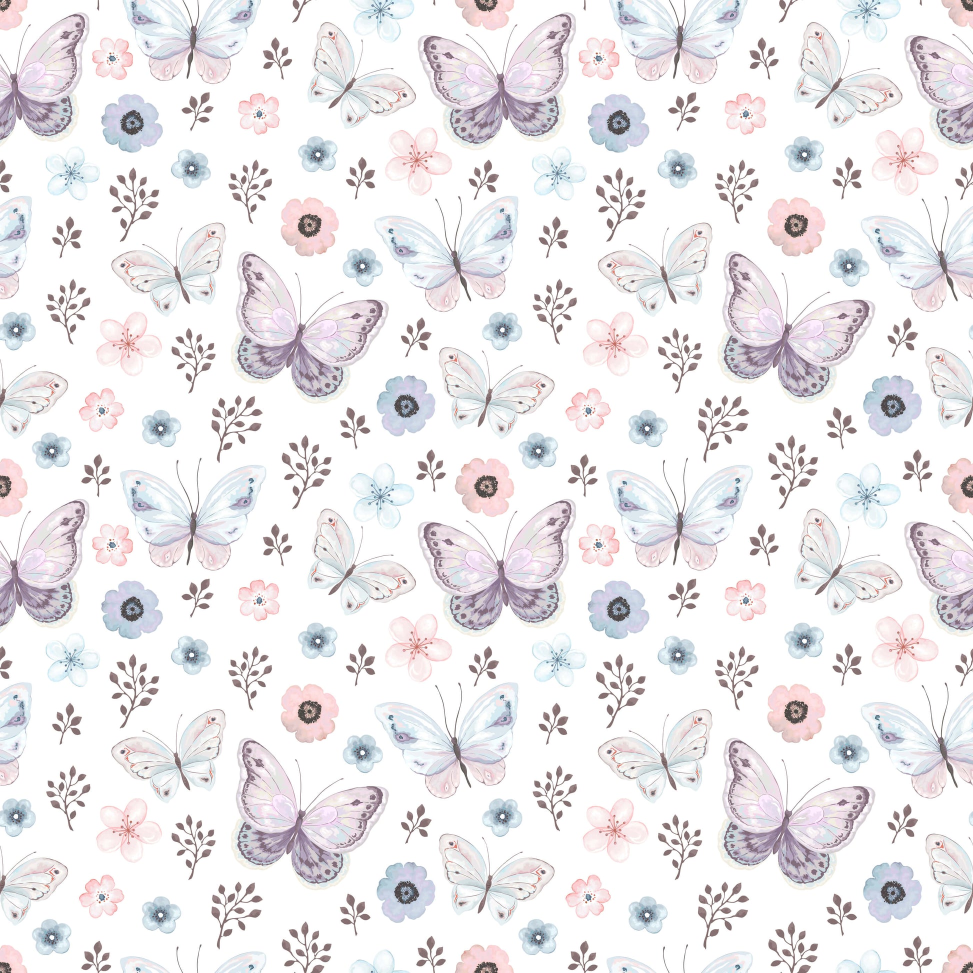 Butterfly Wallpaper in Soft Feminine Tones