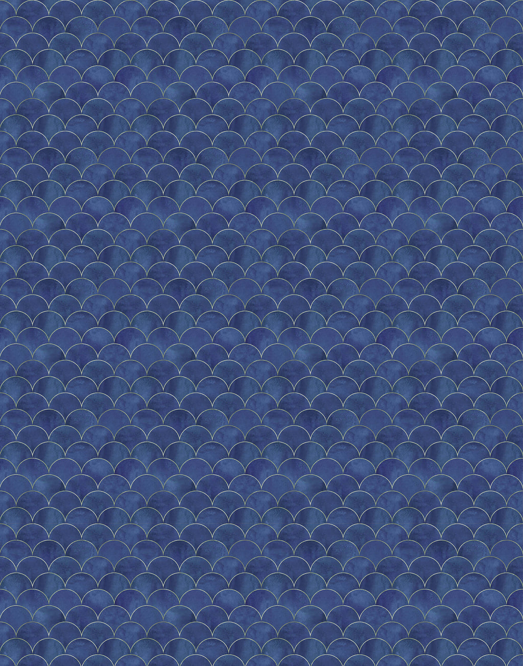 Scallop Art Deco Wallpaper