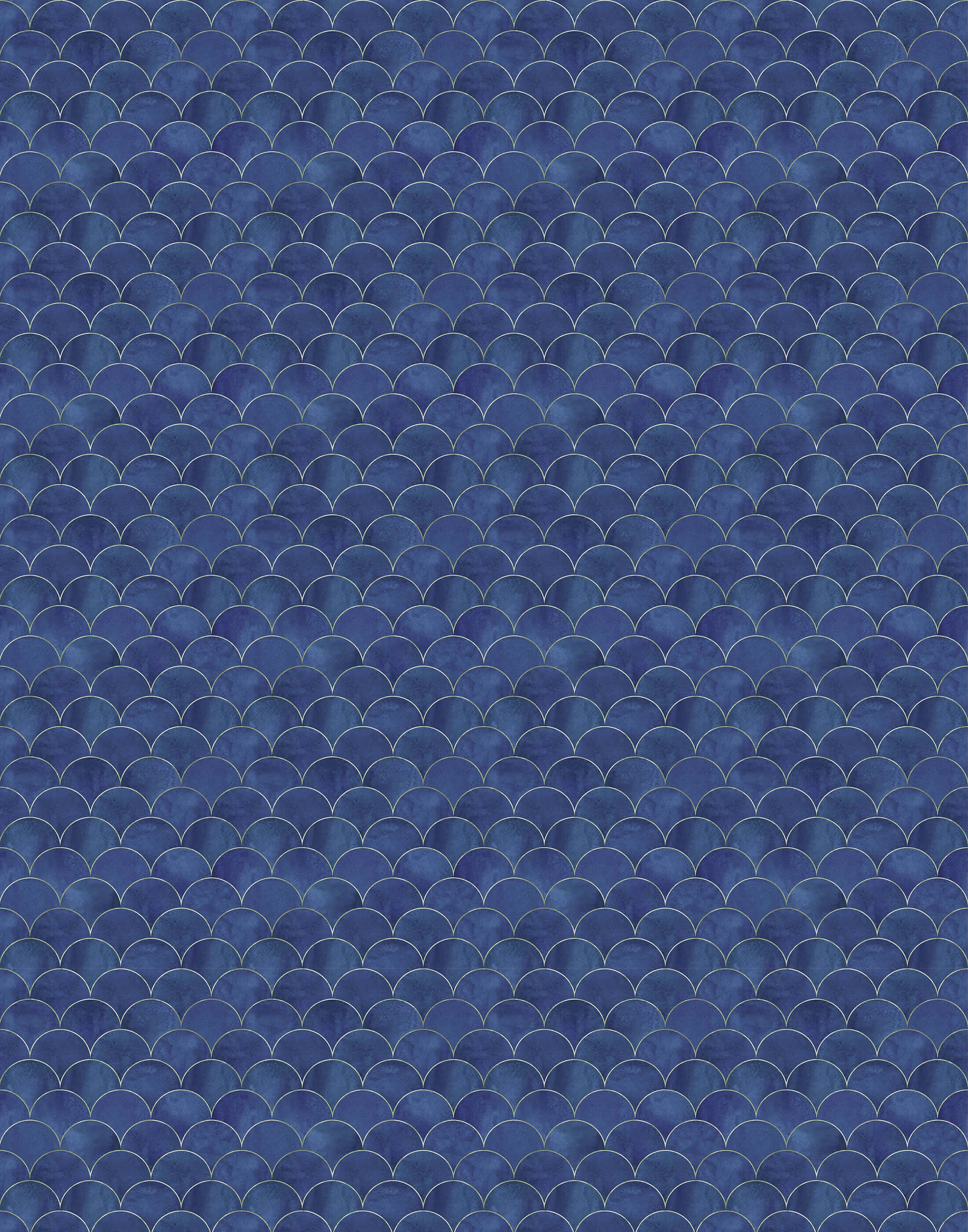 Scallop Art Deco Wallpaper