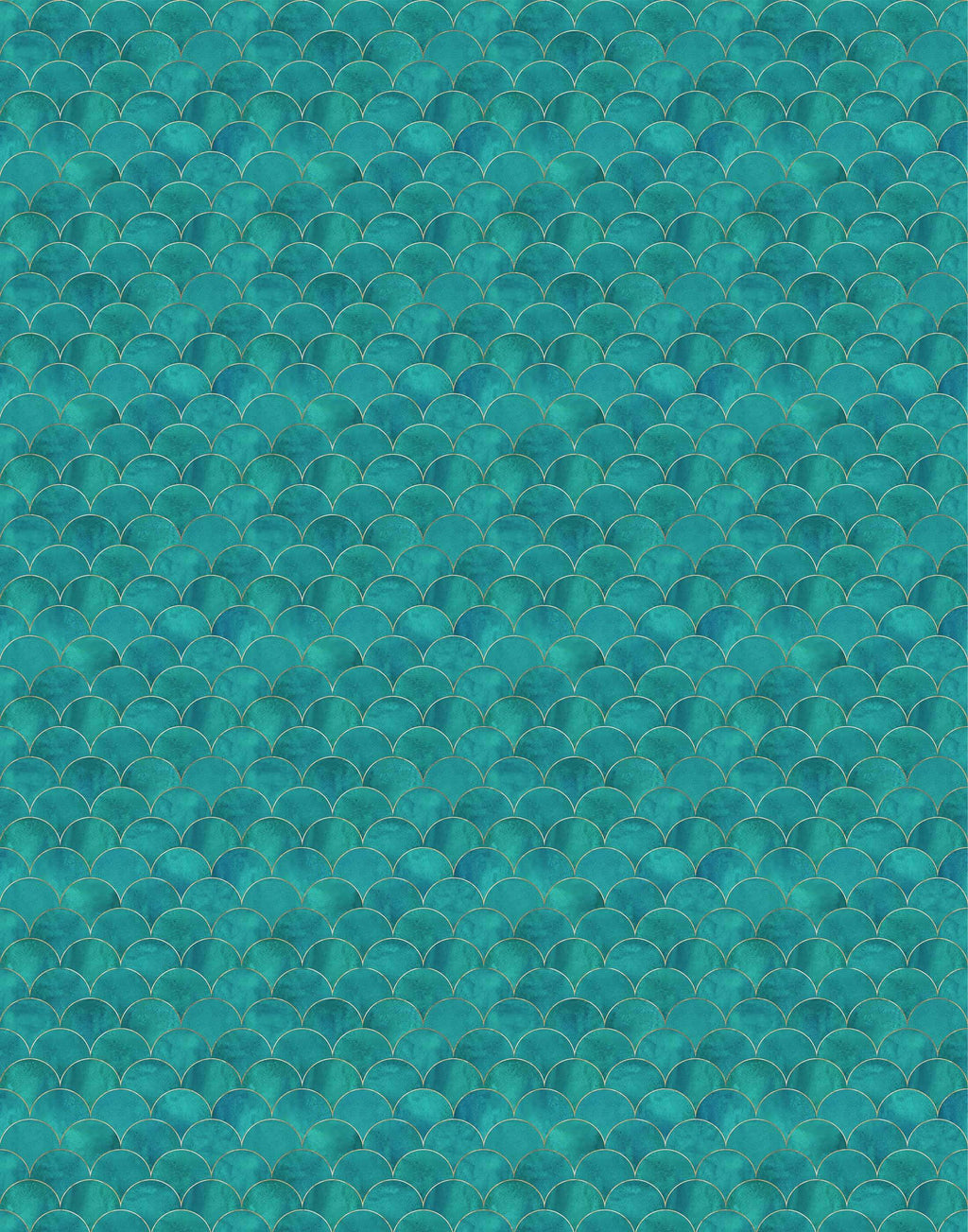 Scallop Art Deco Wallpaper