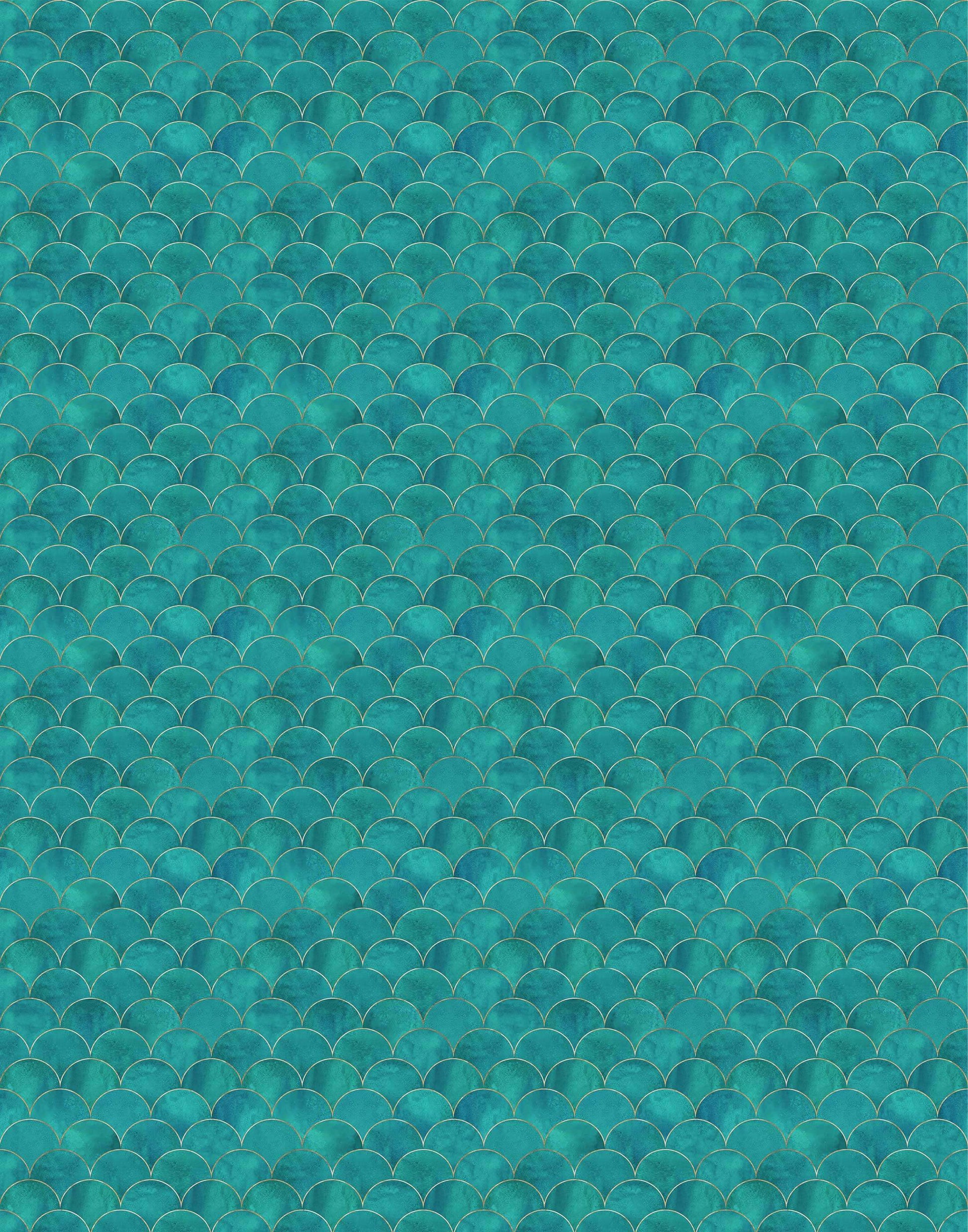 Scallop Art Deco Wallpaper