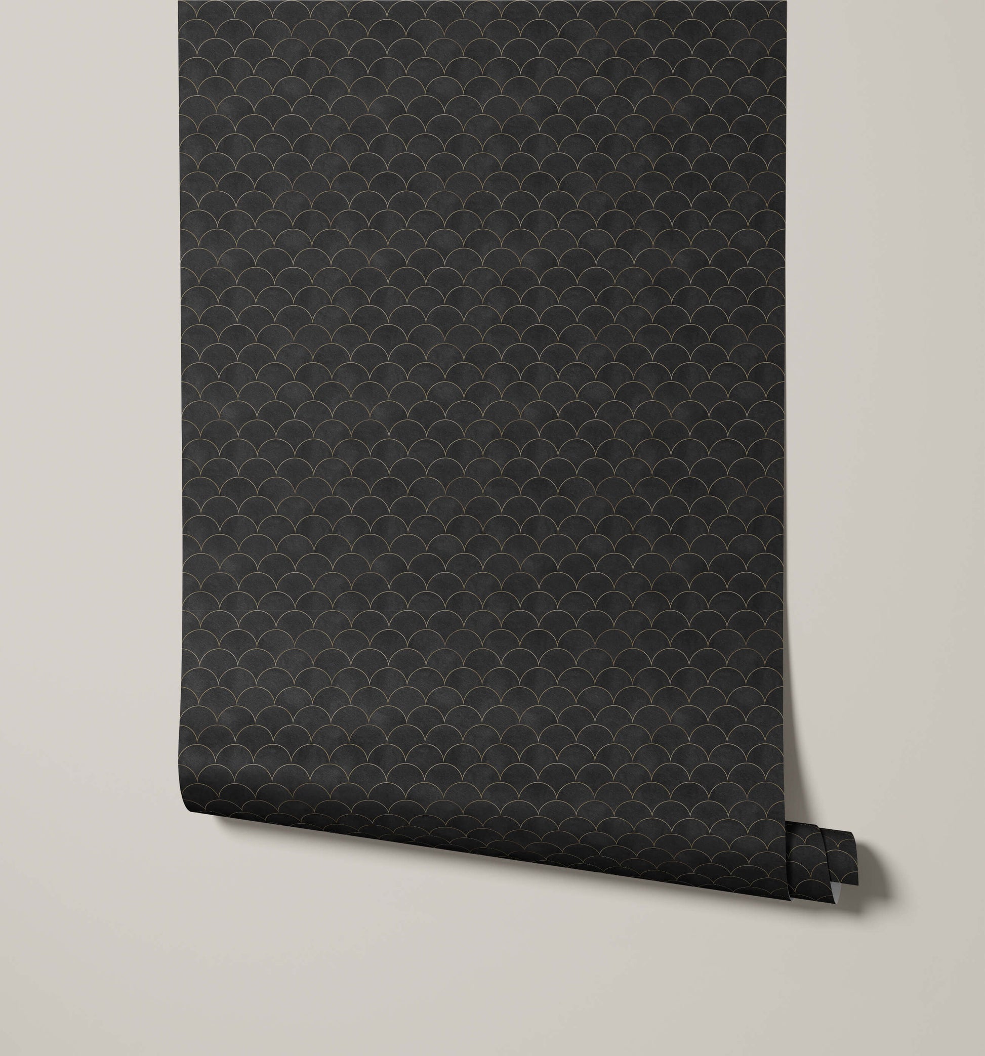 Scallop Art Deco Wallpaper
