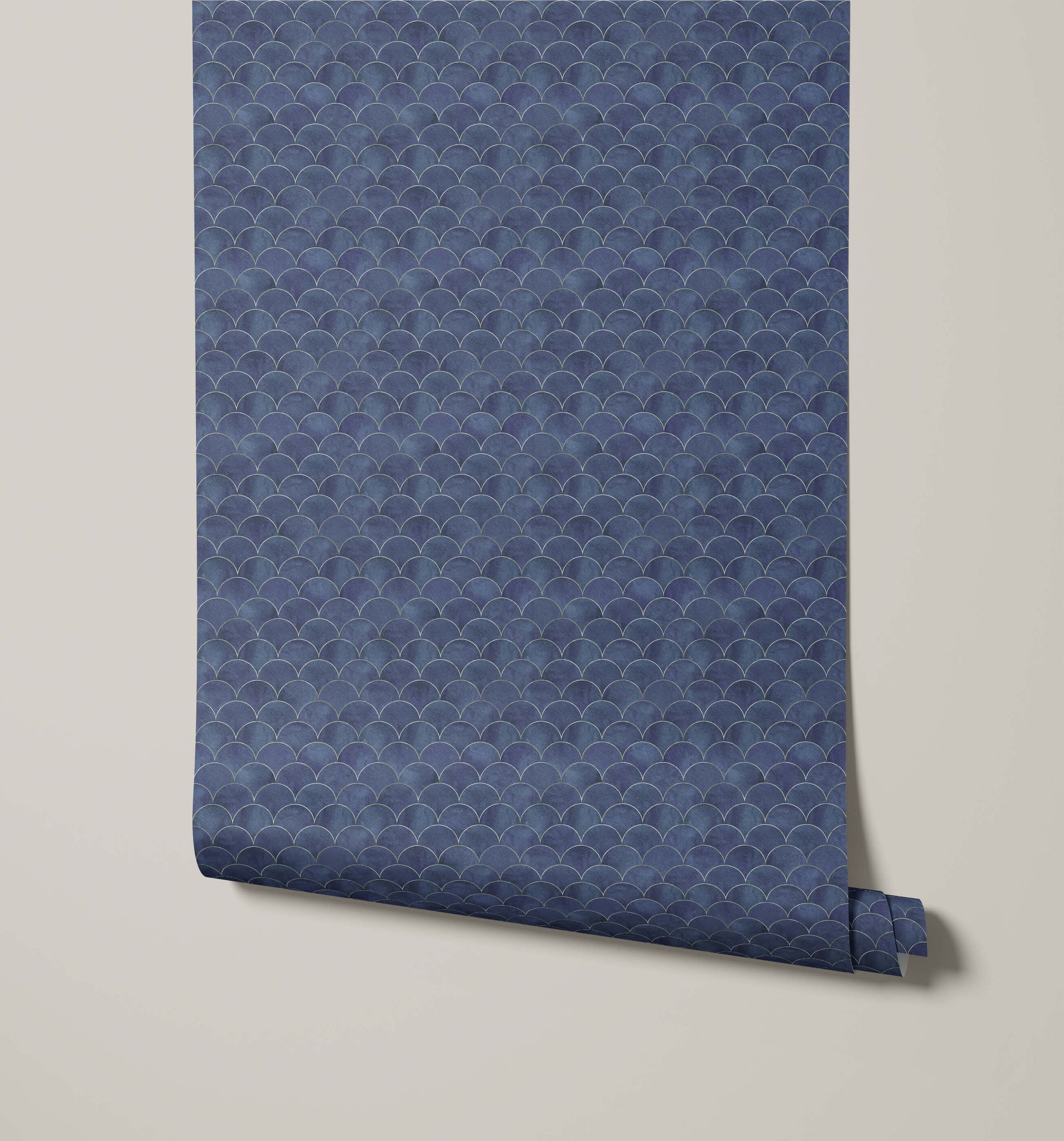 Scallop Art Deco Wallpaper