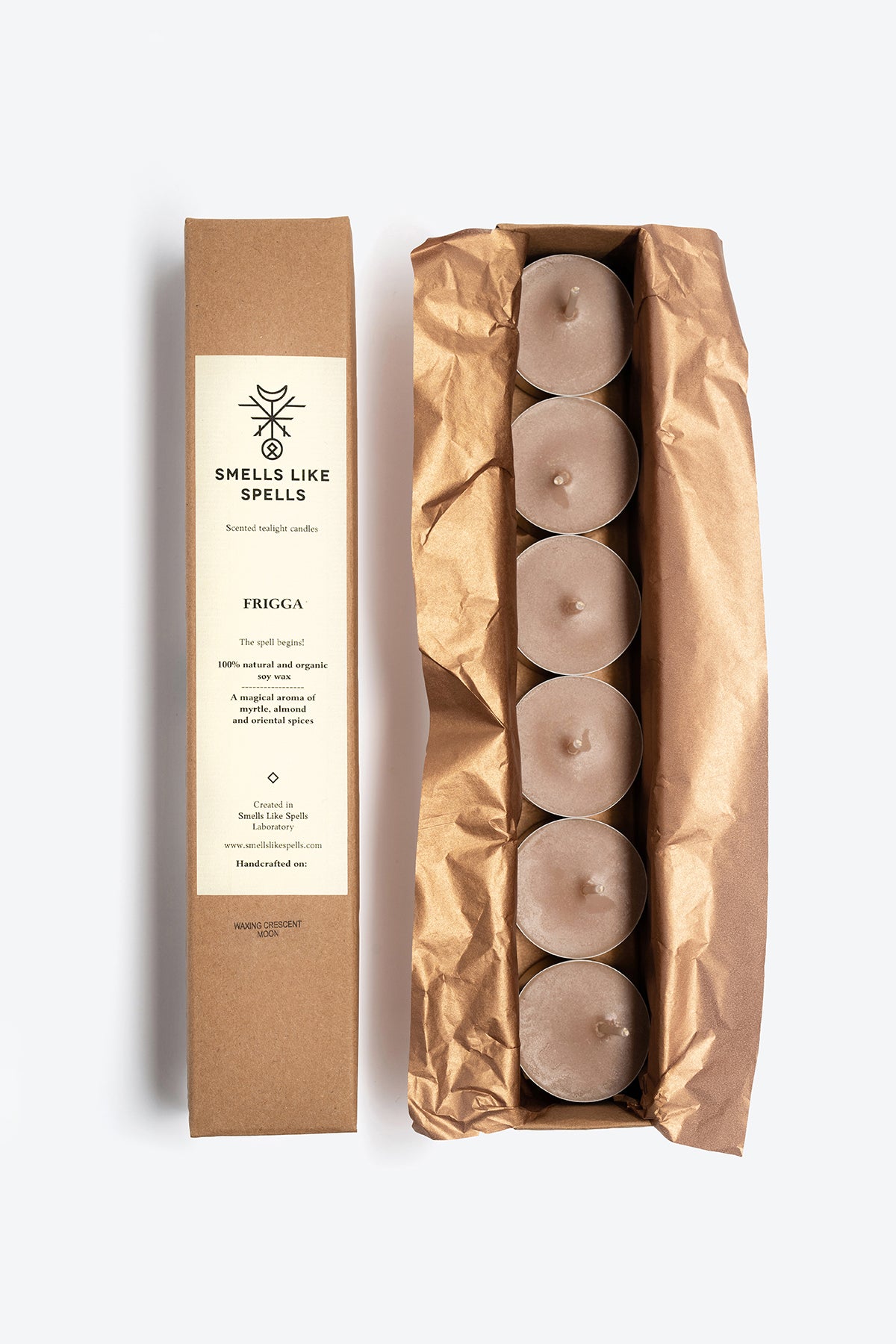 Soy-Wax Tealight Candles for Harmony & Prosperity – Handmade by Smells Like Spells at www.brixbailey.com