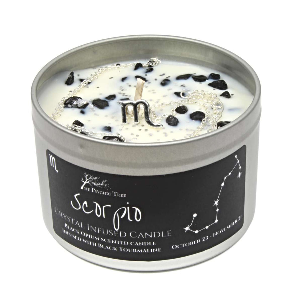 Scorpio Crystal and Jewellery Scented Zodiac Candle
