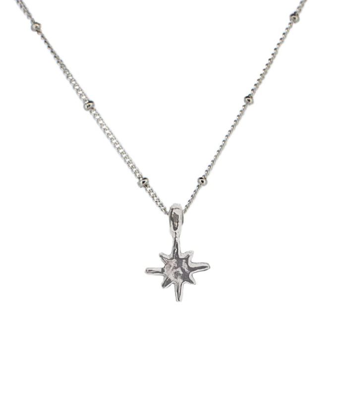 North Star Satellite Necklace in Recycled Silver