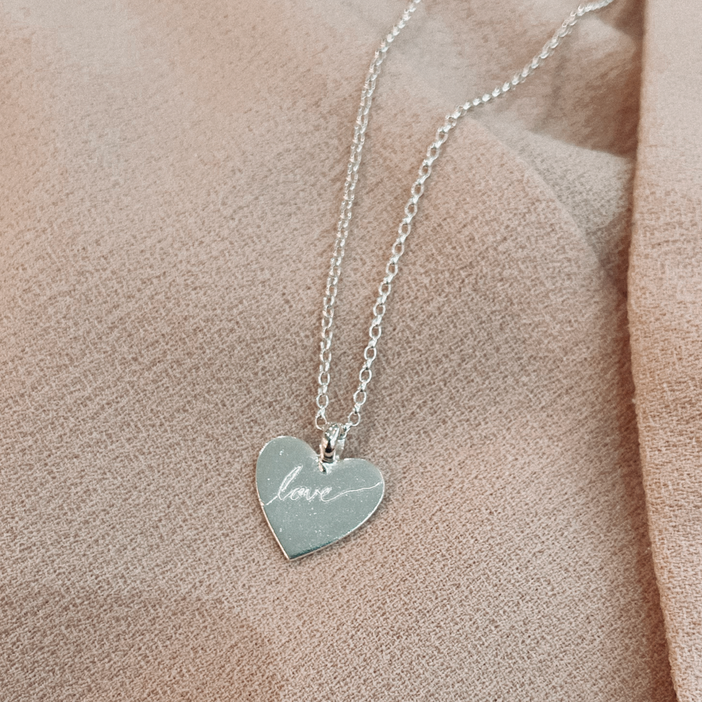 Love Heart Necklace in Sterling Silver
