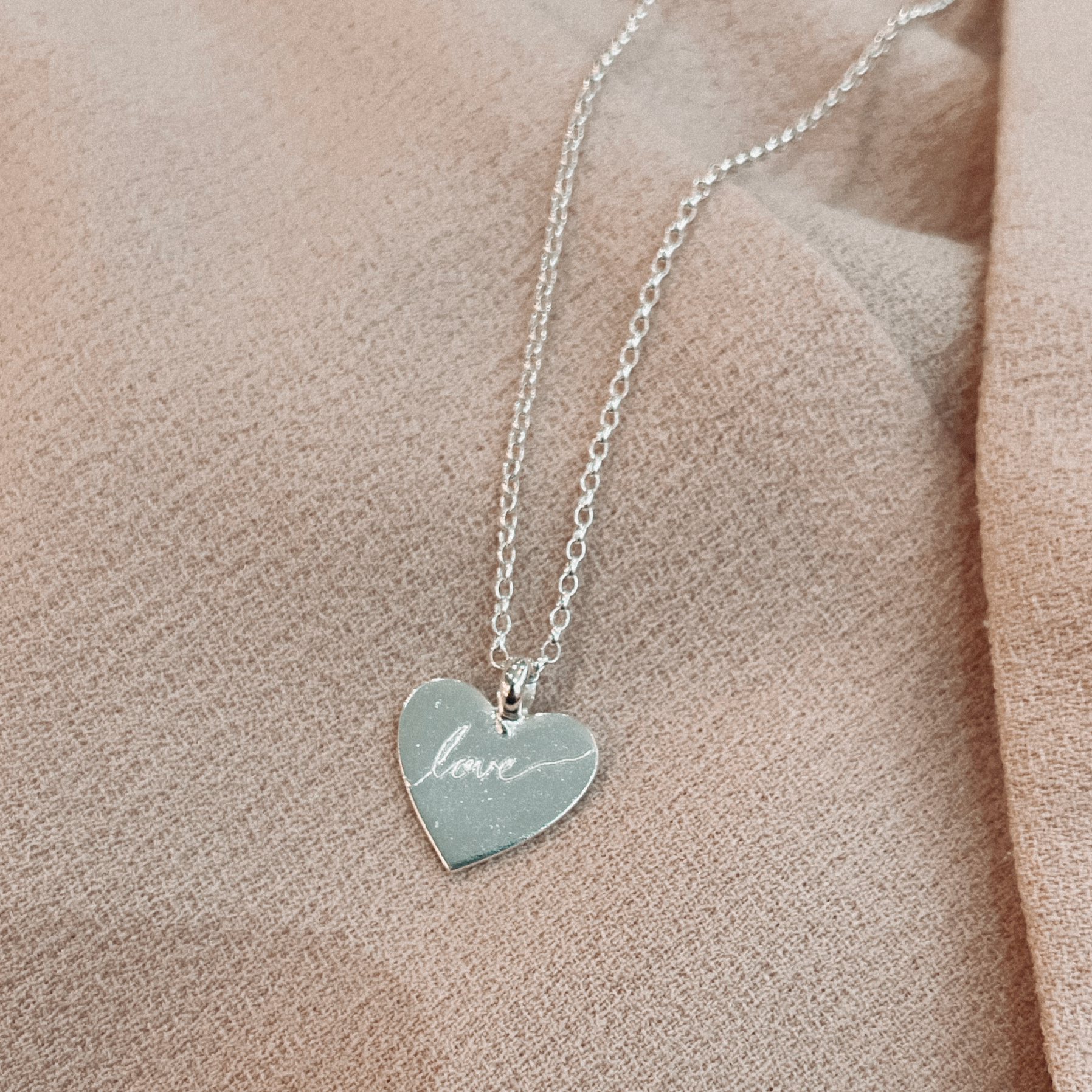 Love Heart Necklace in Sterling Silver