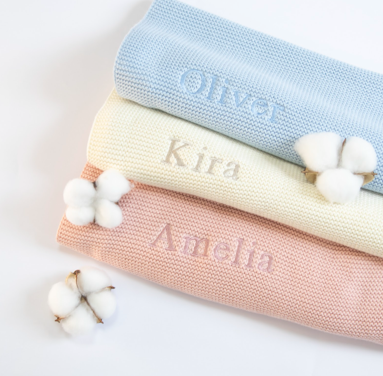 Organic Cotton Personalised Baby Blanket