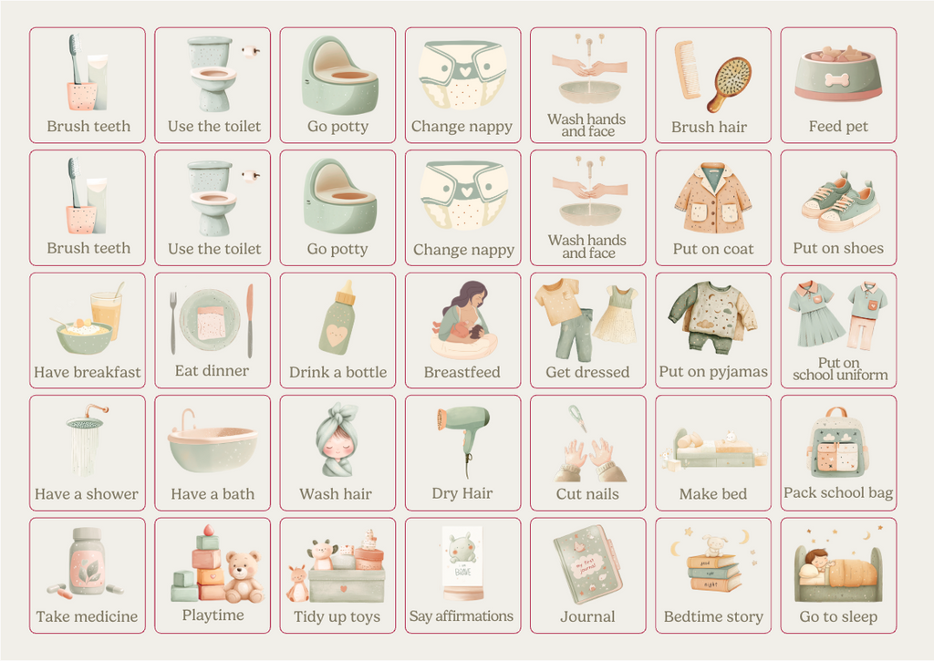 Routine Planner Set for Kids Morning and Evening