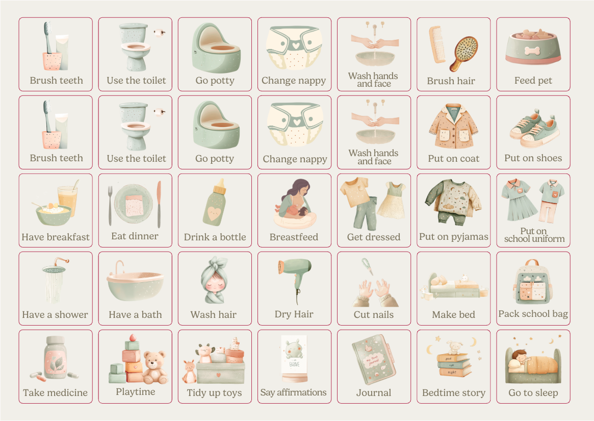 Routine Planner Set for Kids Morning and Evening