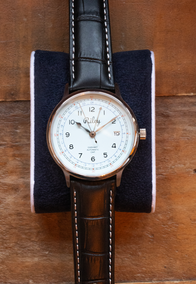 Automatic GMT Aviation Watch in Canary Yellow, Silver, Sky Blue, Red and Cream