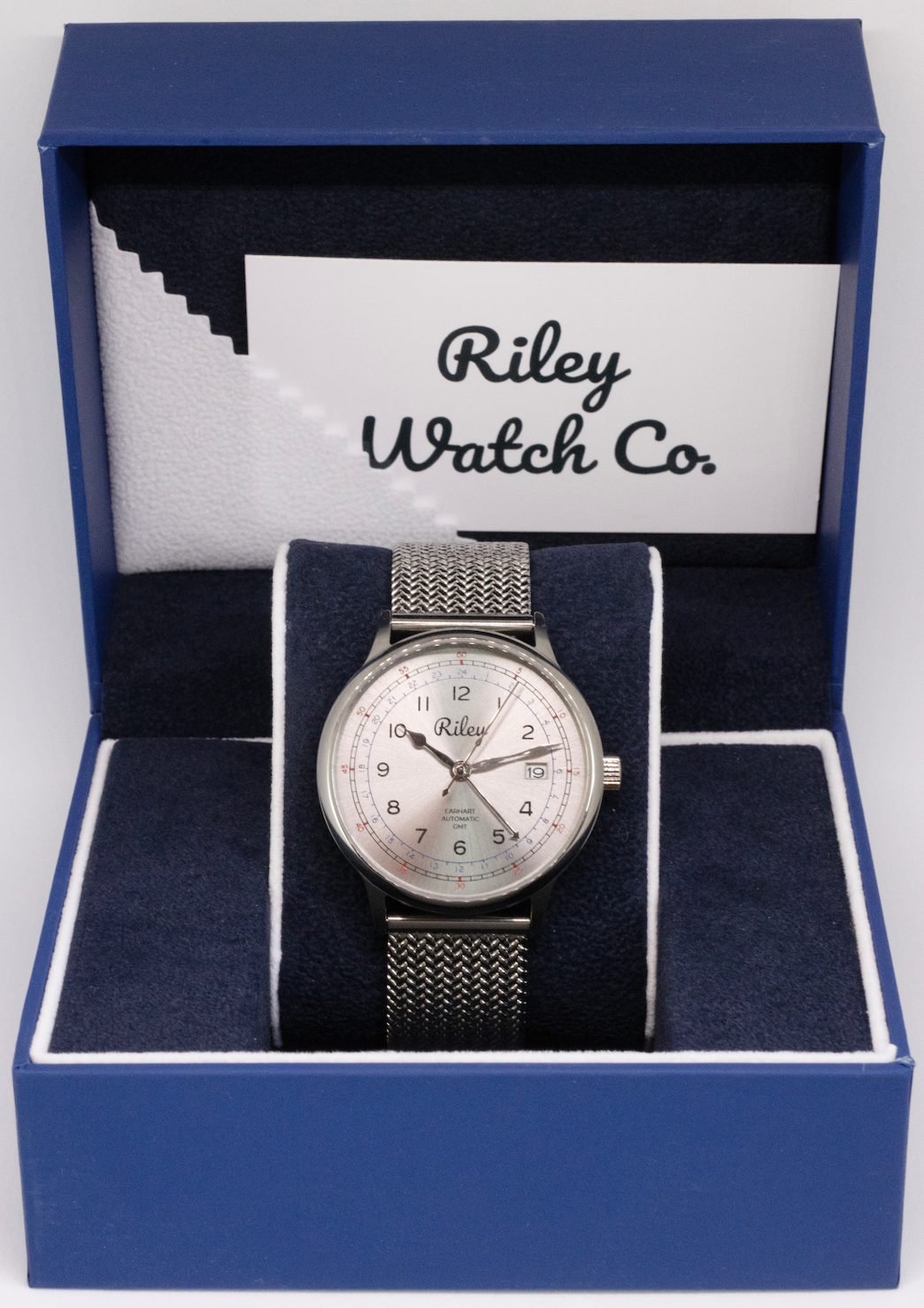 Automatic GMT Aviation Watch in Canary Yellow, Silver, Sky Blue, Red and Cream