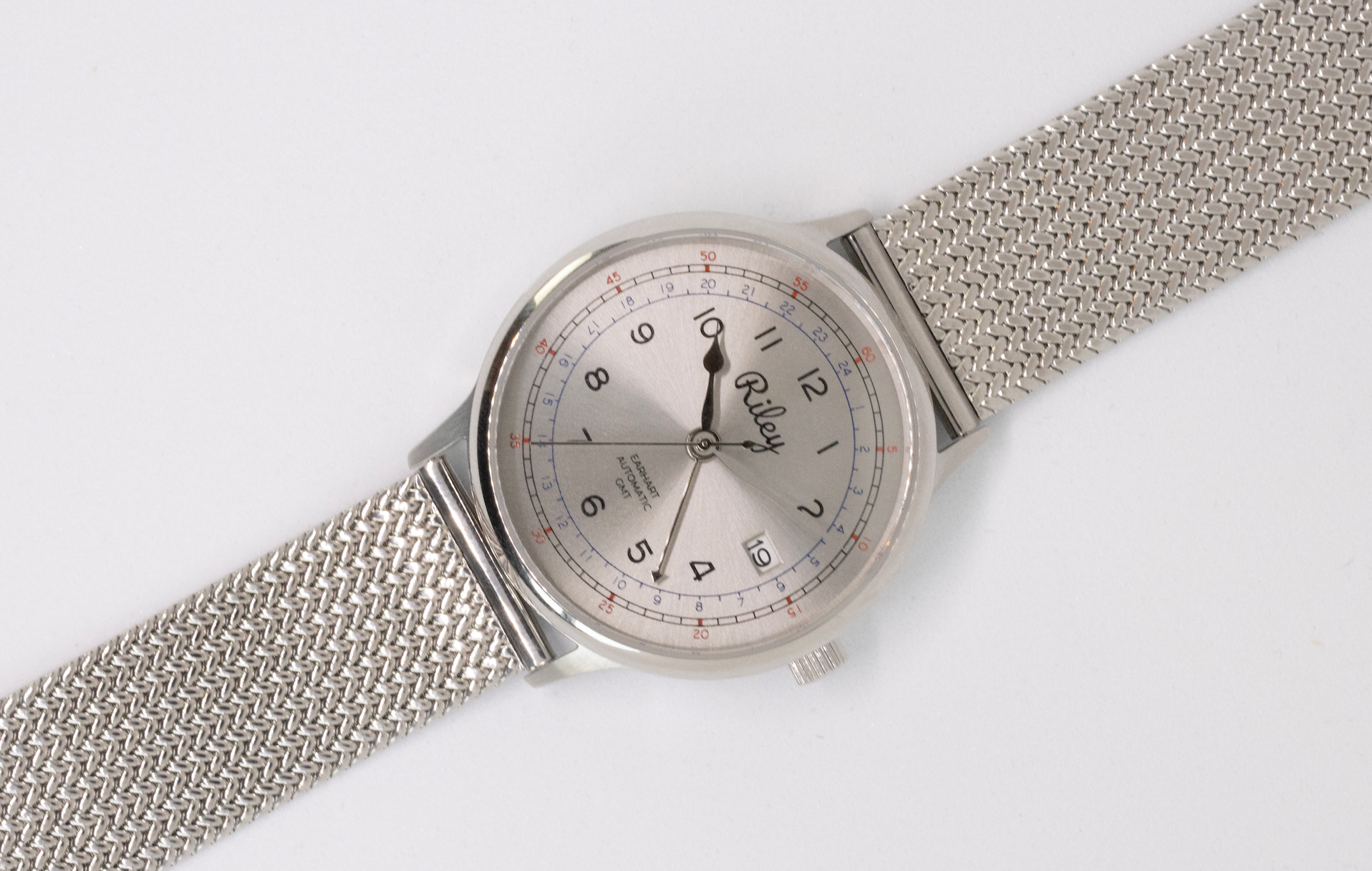 Automatic GMT Aviation Watch in Canary Yellow, Silver, Sky Blue, Red and Cream