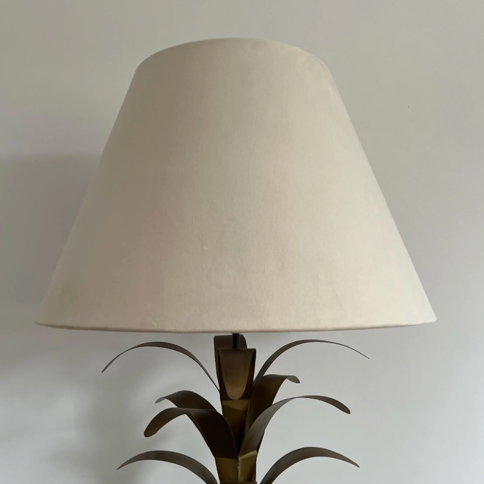 Cream velvet coolie lampshade/ceiling light shade, empire lampshade
