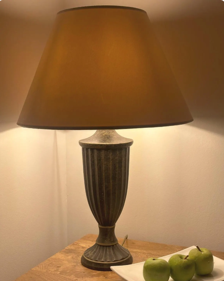 Cream velvet coolie lampshade/ceiling light shade, empire lampshade