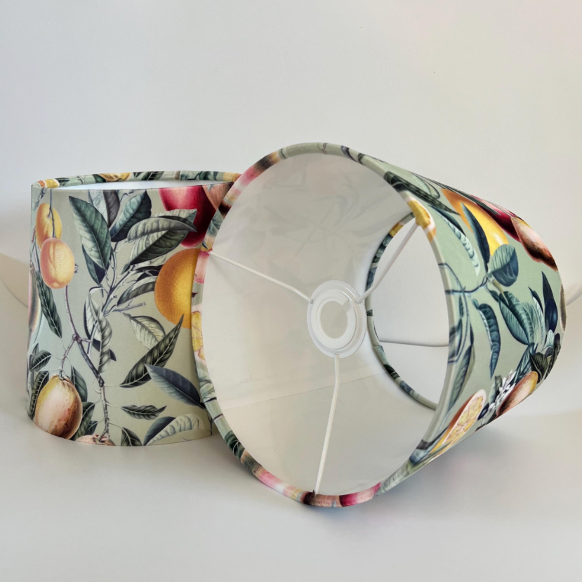 Summer Fruit velvet french drum lampshade/ ceiling light shade, empire lampshade