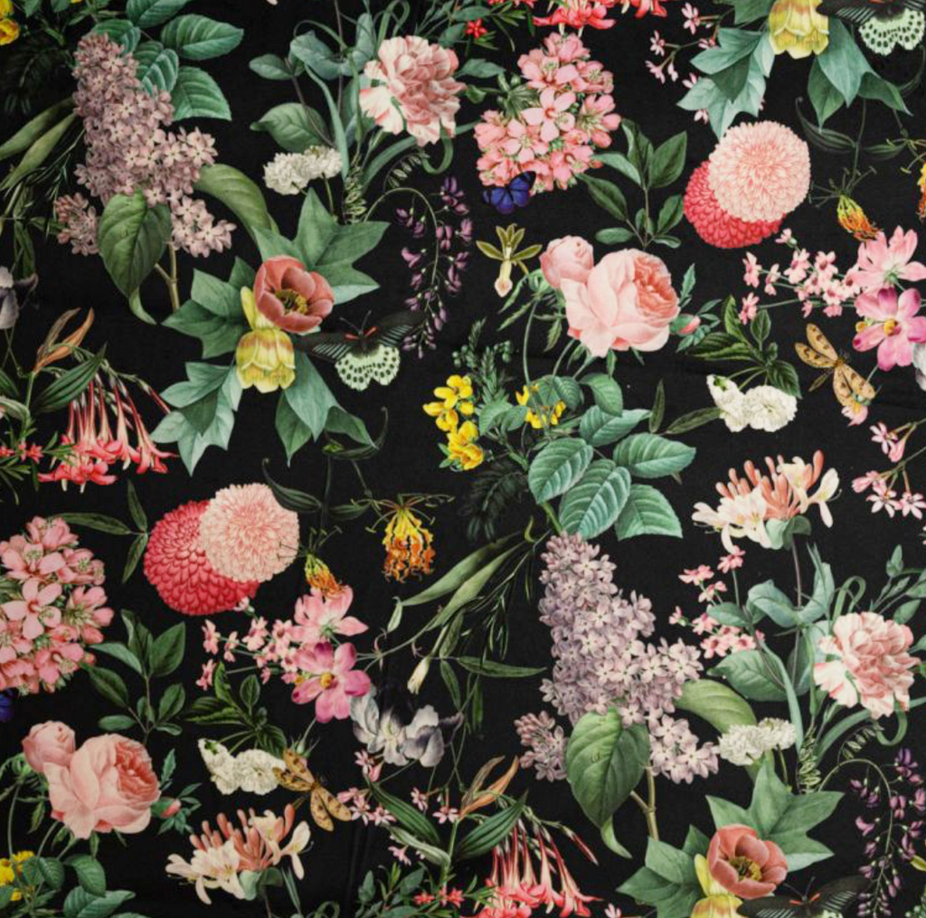 Butterfly floral velvet throw cushion, scatter cushions