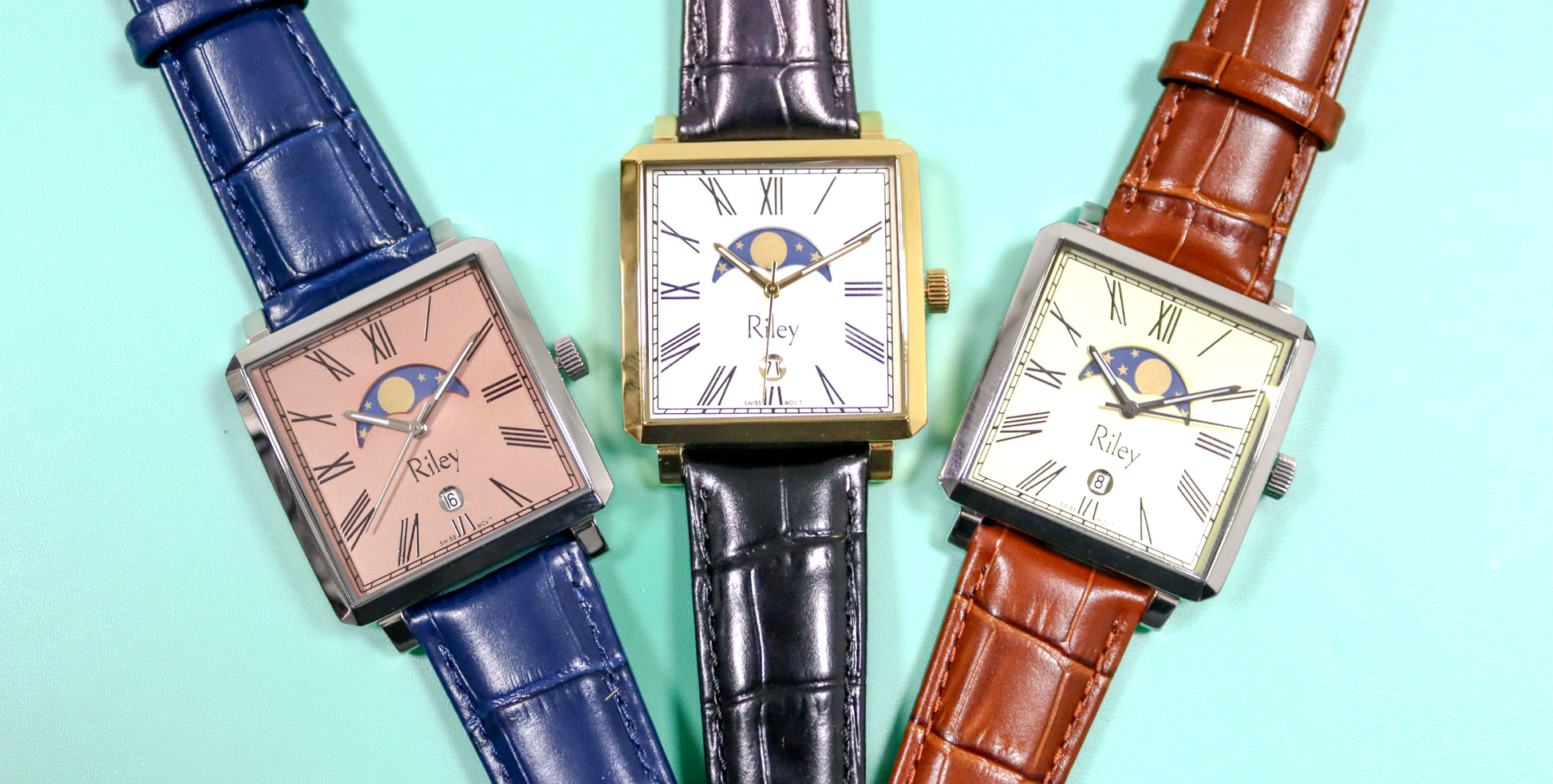 Deco Moon Square Moonphase Watch