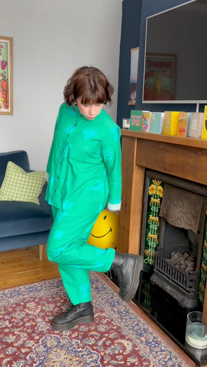 Organic Cotton and Linen Shirt in Meadow Flow