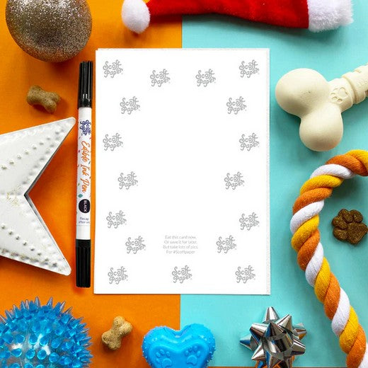 Heartbeat Christmas Dog Edible Card Chicken Flavour