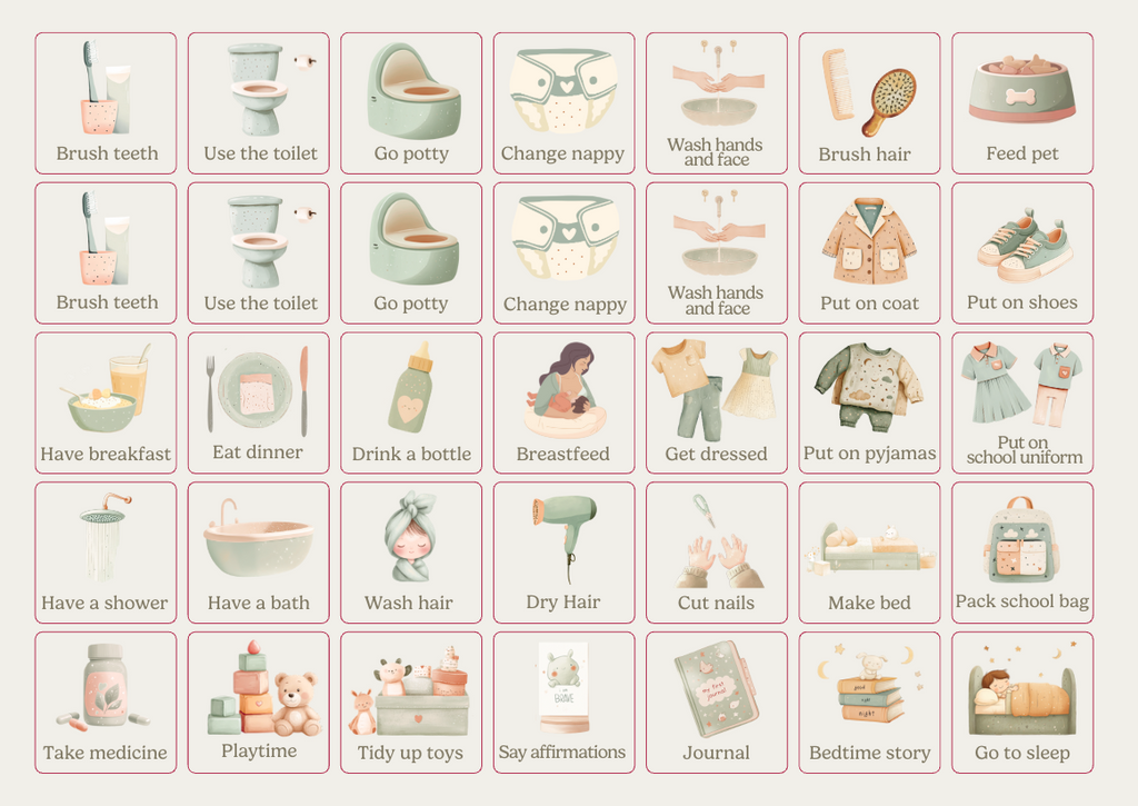 Routine Planner Set for Kids Morning and Evening