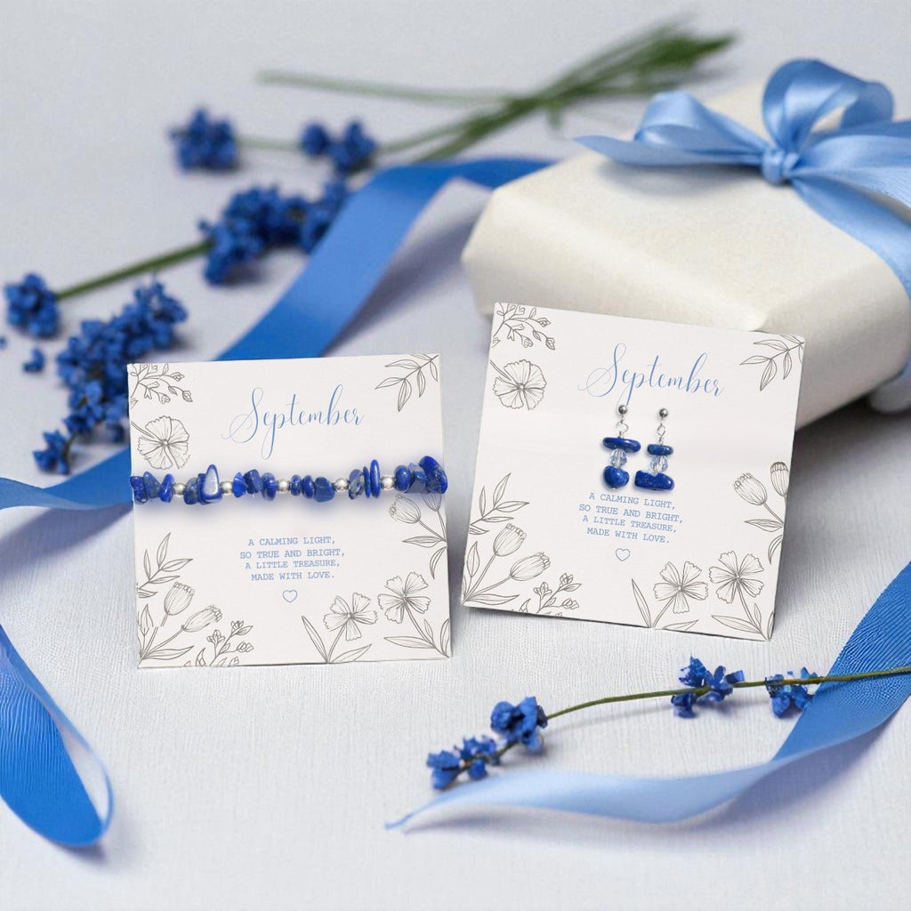 Lapis Lazuli Bracelet and Earring Set