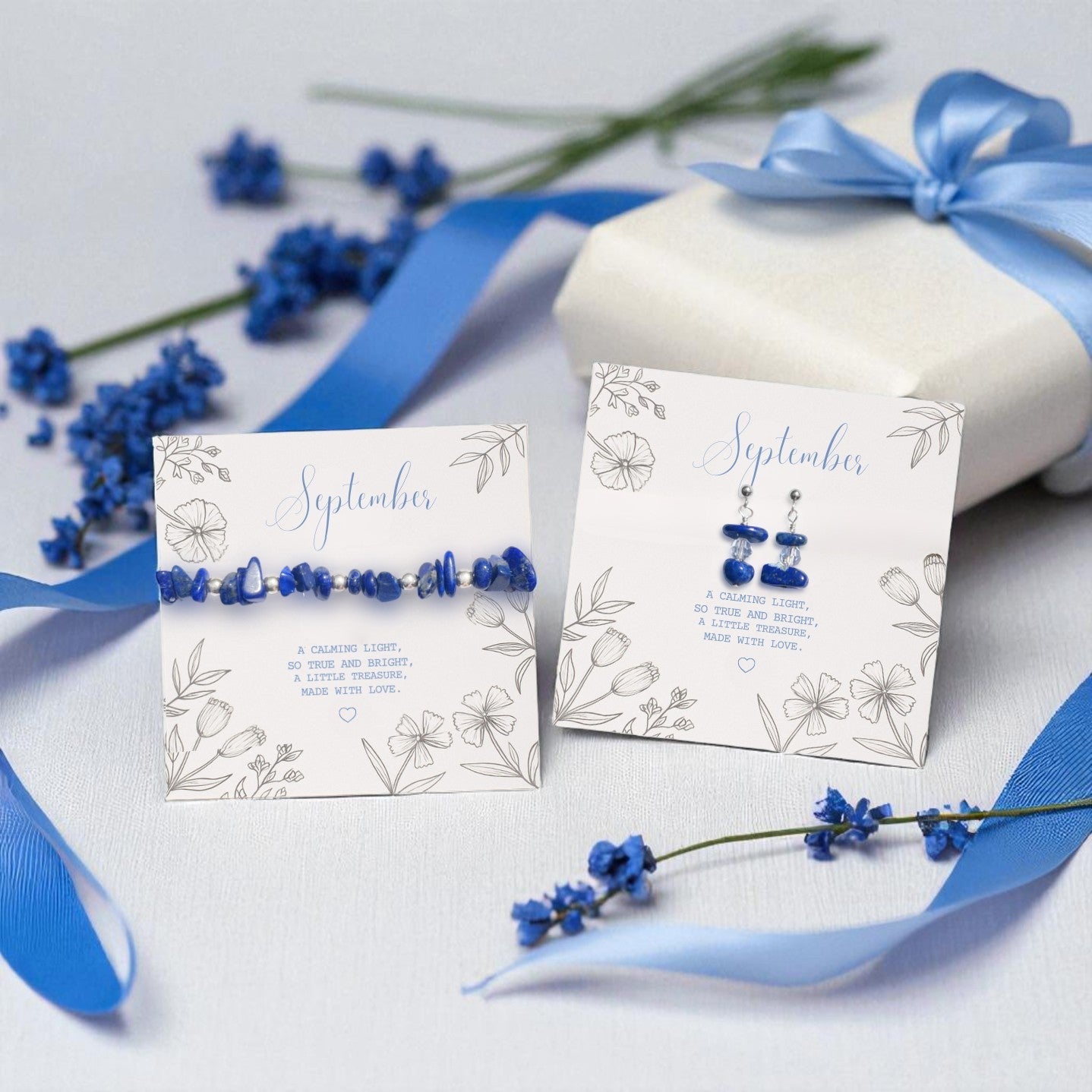 Lapis Lazuli Bracelet and Earring Set