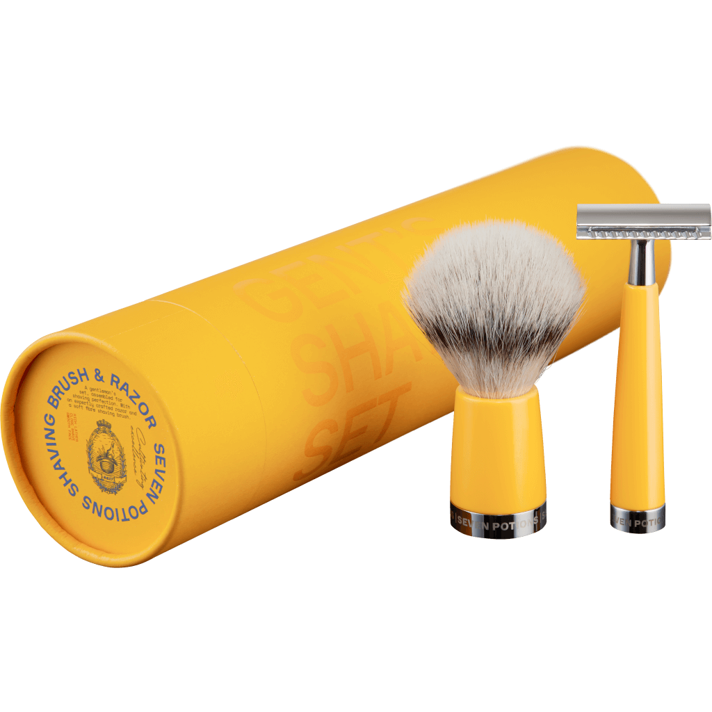 Safety Razor and Shaving Brush Set