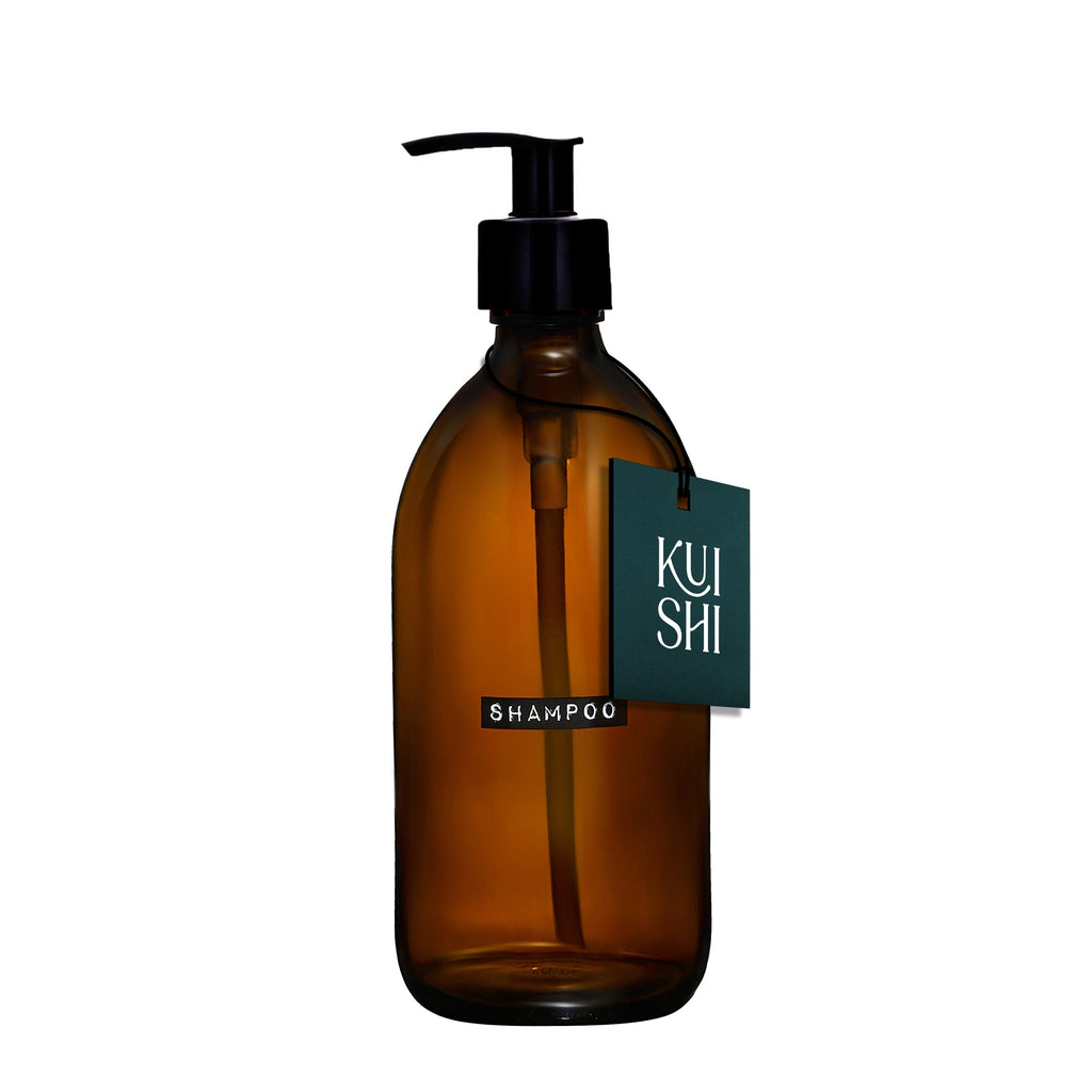 Vintage Amber Glass Refillable Dispenser Bottle 500ml