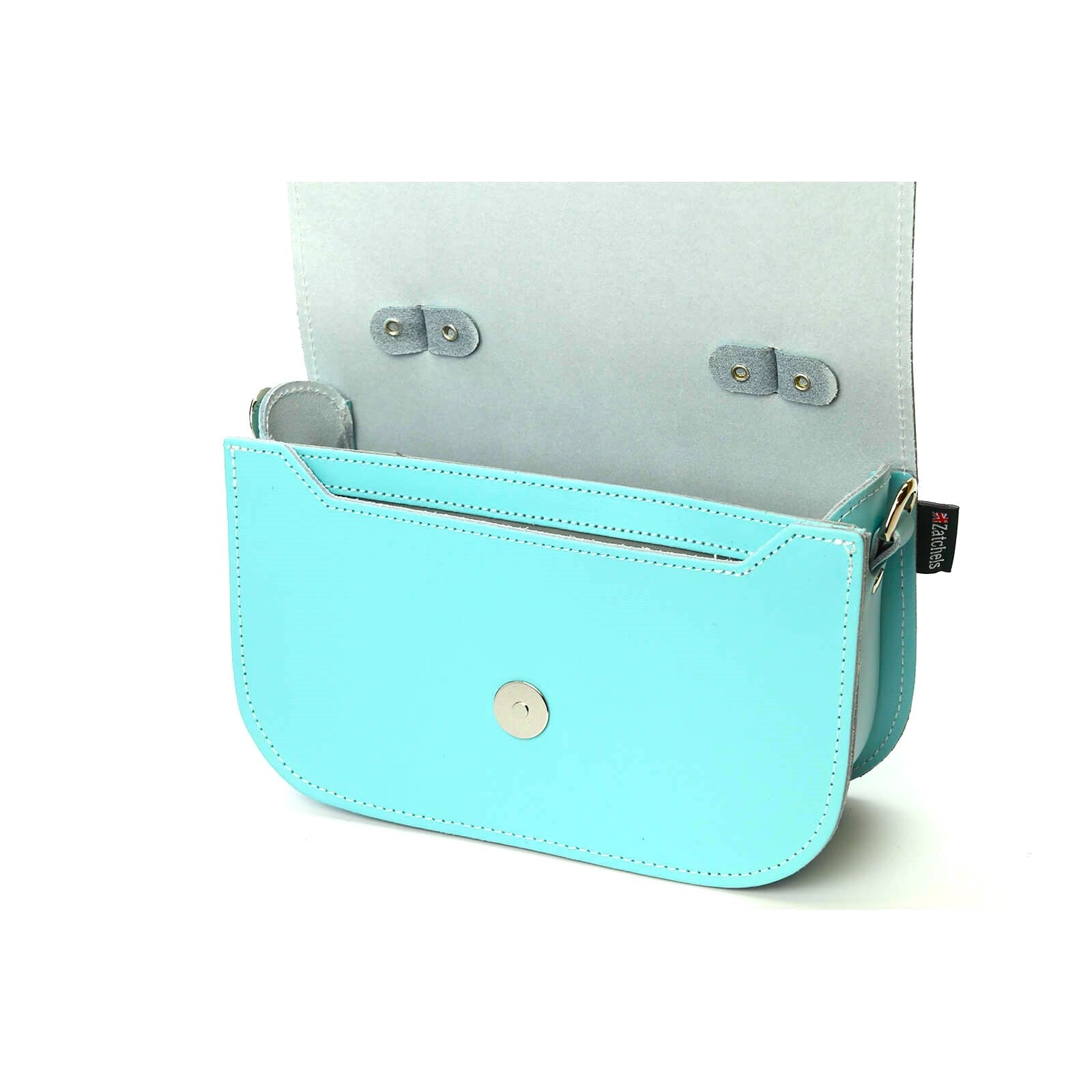 Aura Handmade Leather Bag in Shell Blue