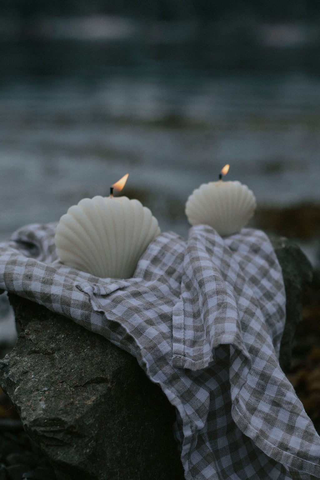 Shell Scented Candle Set Small and Large