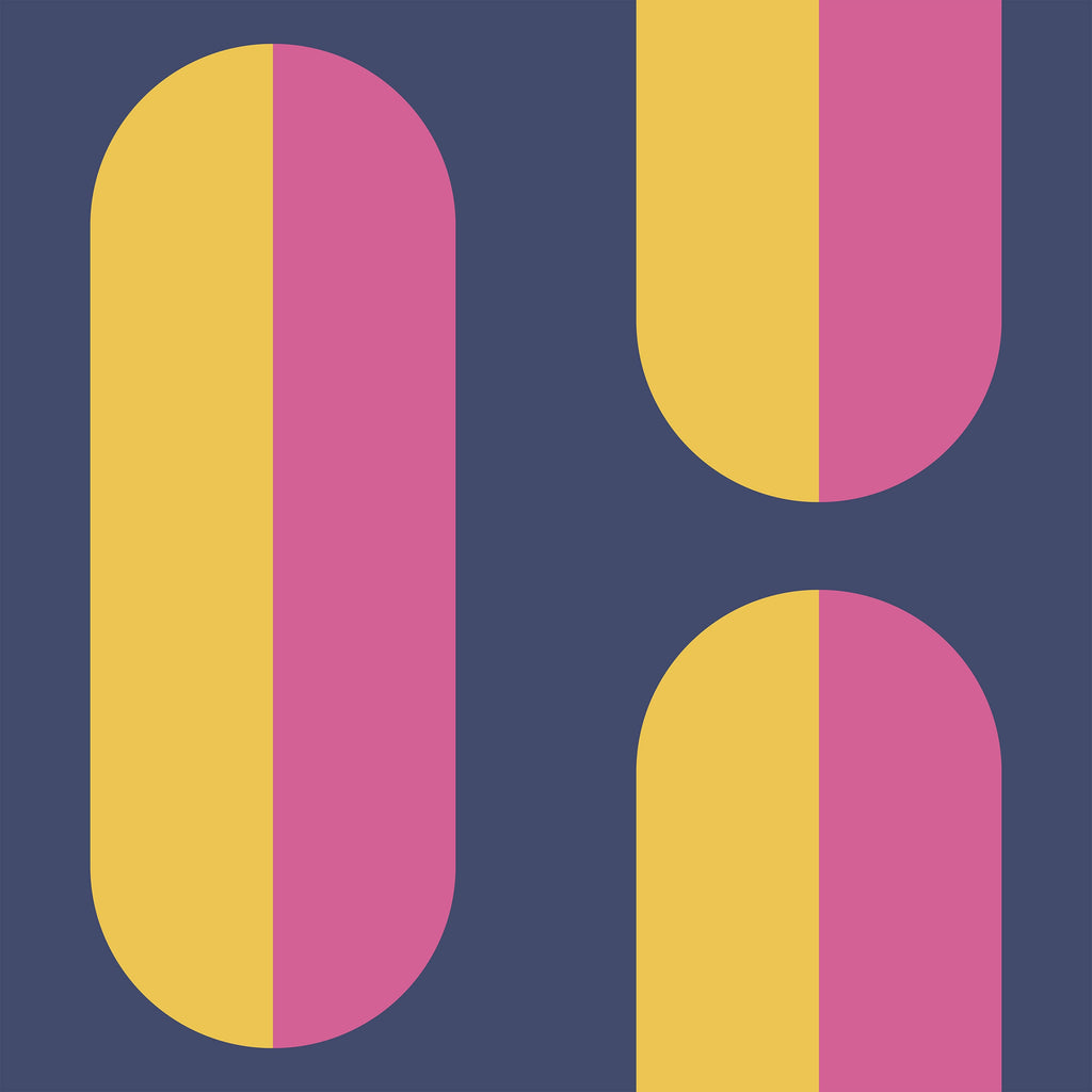 Sherbert Geometric Pill Wallpaper