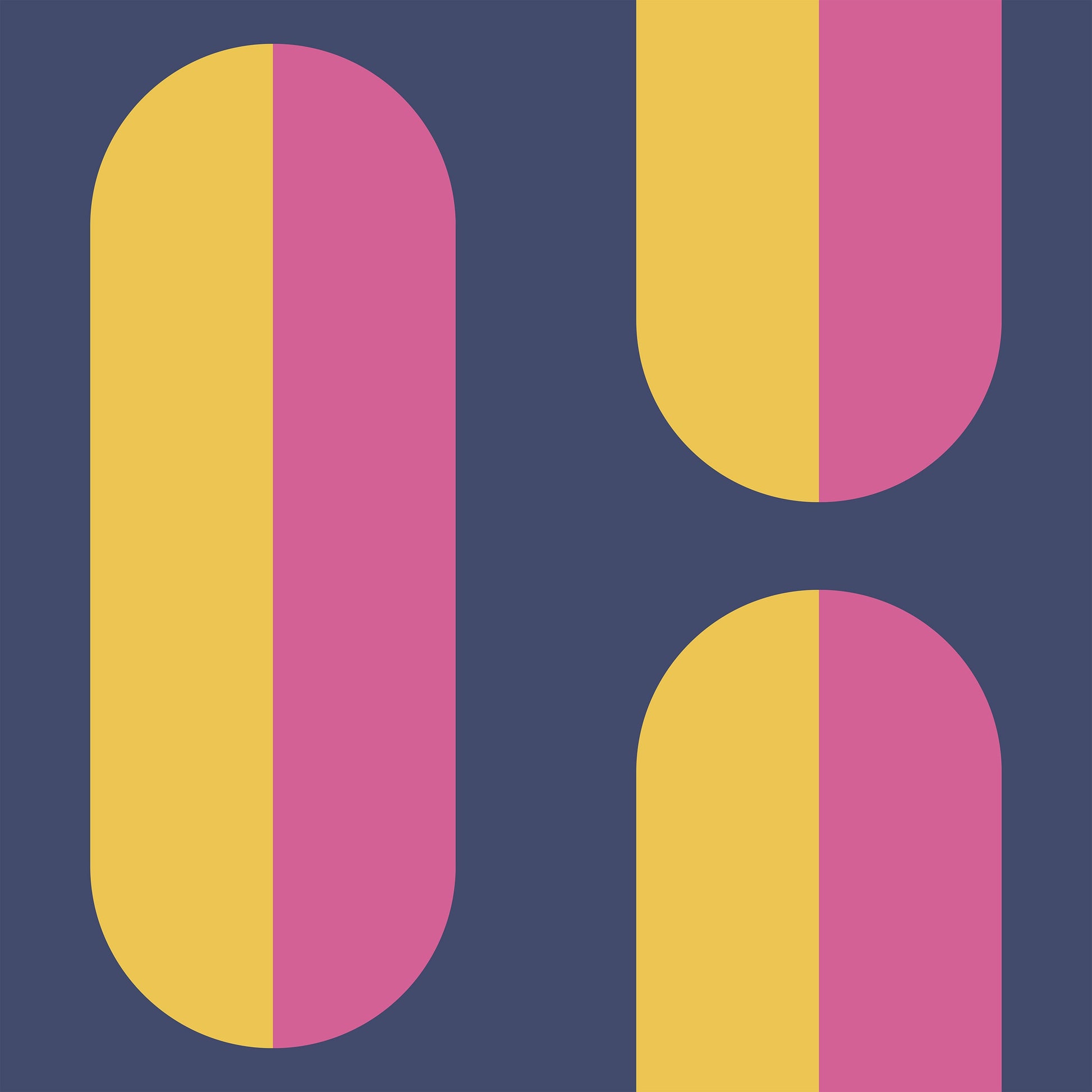 Sherbert Geometric Pill Wallpaper